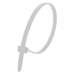 Nylonowe opaski zaciskowe białe 2,5x200mm (100szt.)