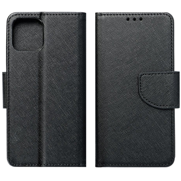 Samsung Galaxy Xcover 5 SM-G525F, калъф със странично отваряне, стойка, Fancy Book, черен (108701)