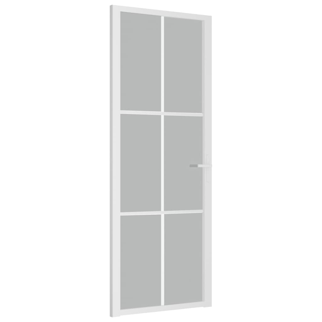 fehér matt üveg és alumínium beltéri ajtó 76 x 201,5 cm (350580)