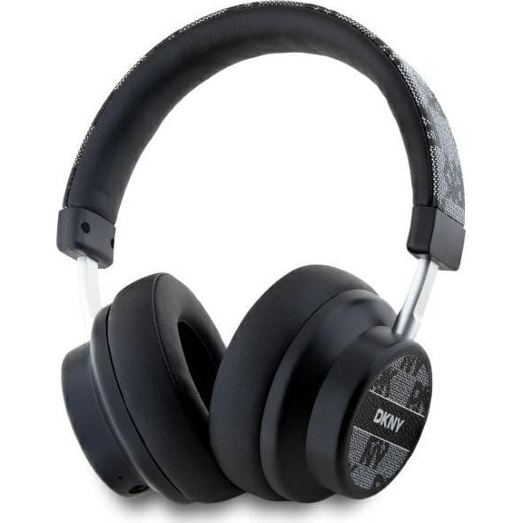 Căști Bluetooth DKNY DKBHM2PCSHLK negru/negru cu model în carouri
