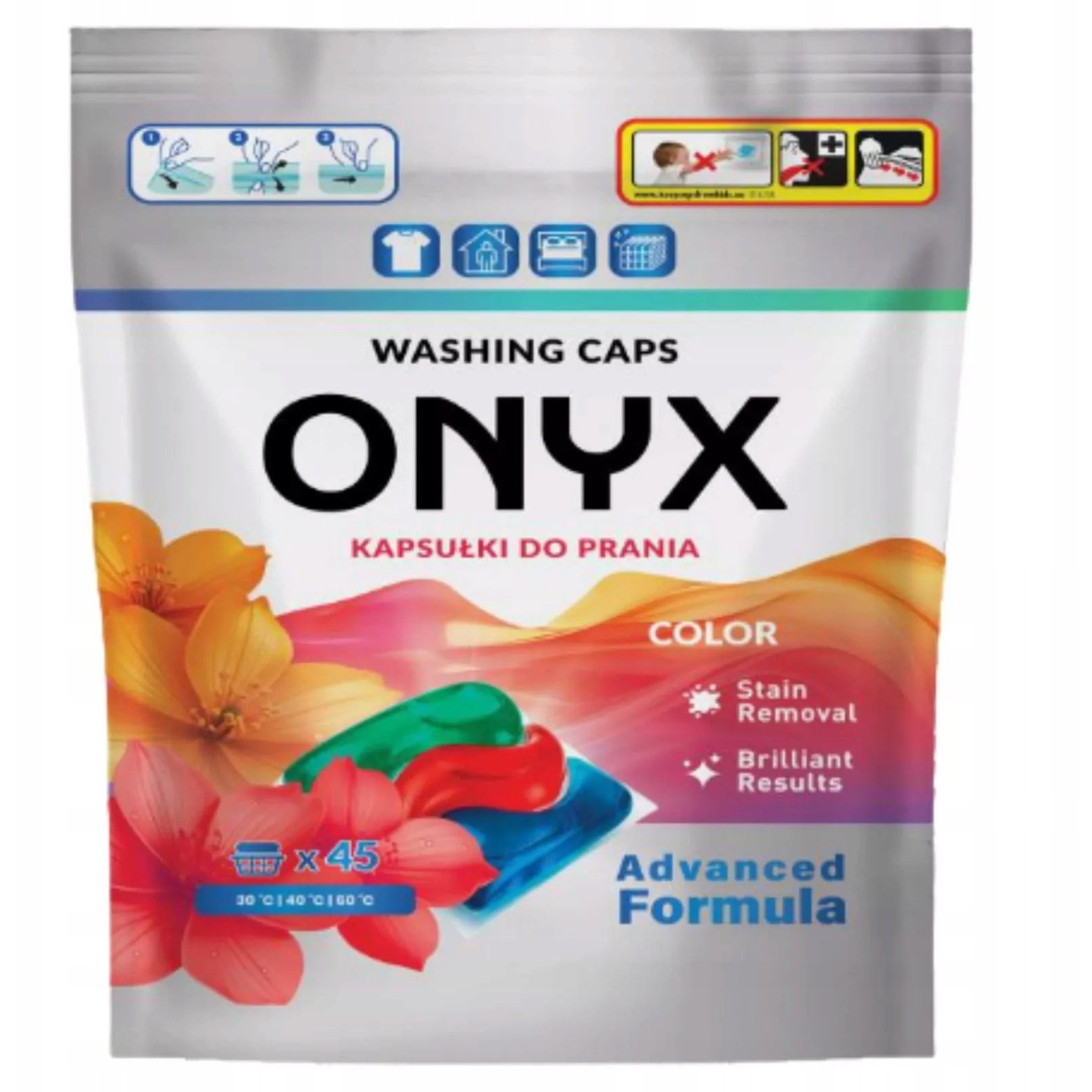ONYX kapsule na pranie farebných odevov COLOR 45ks