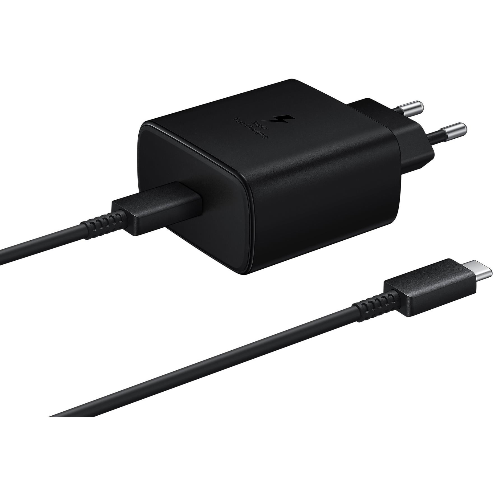 Samsung 45W úti töltőfej + USB-C/USB-C Black (Bulk) adatkábel (57983113521)