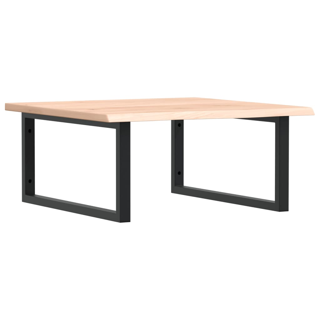 acél és tömör tölgyfa falra szerelhető mosdópolc (3302629)