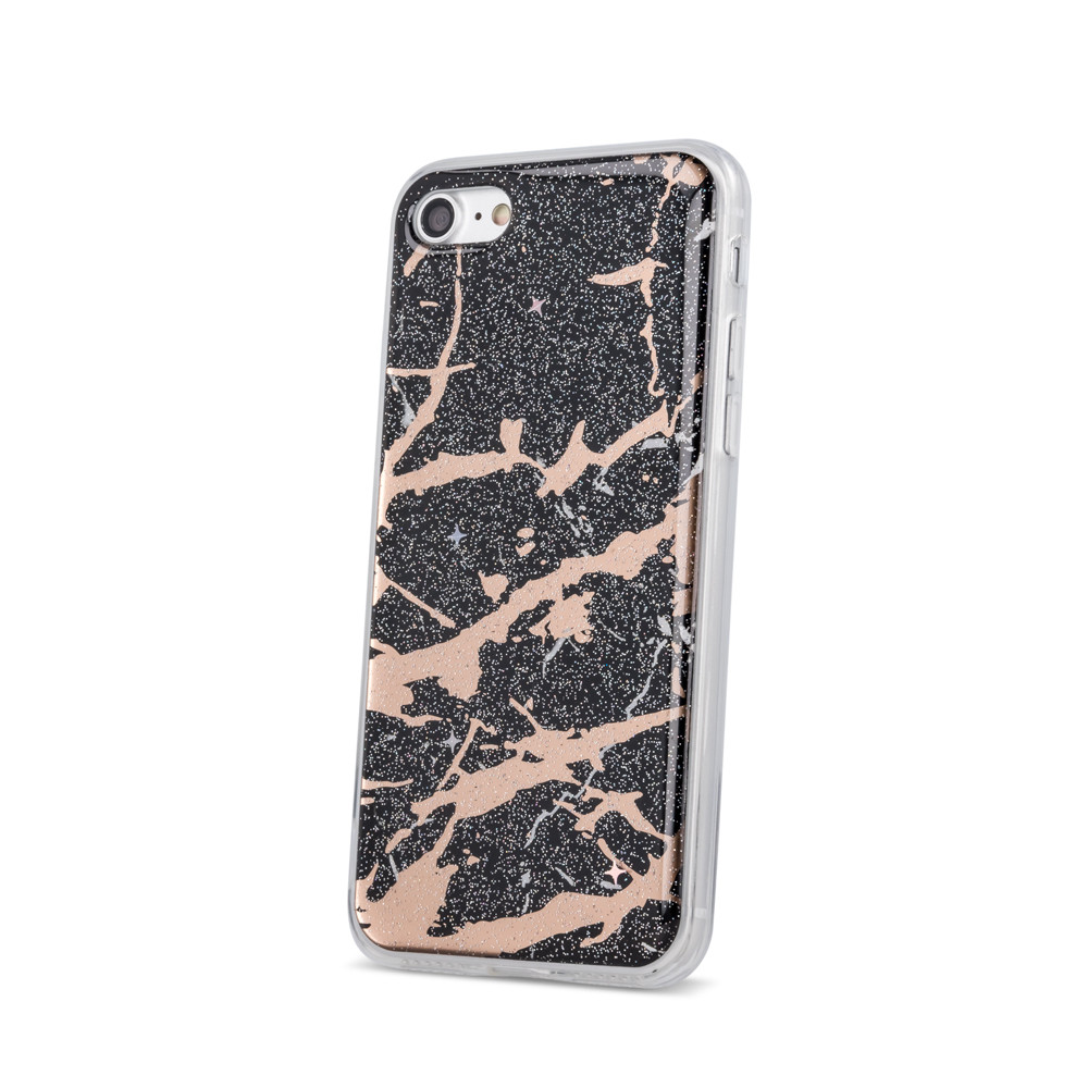 Apple iPhone XS Max, TPU szilikon tok, márvány minta, Marmur, színes/fekete (76320)