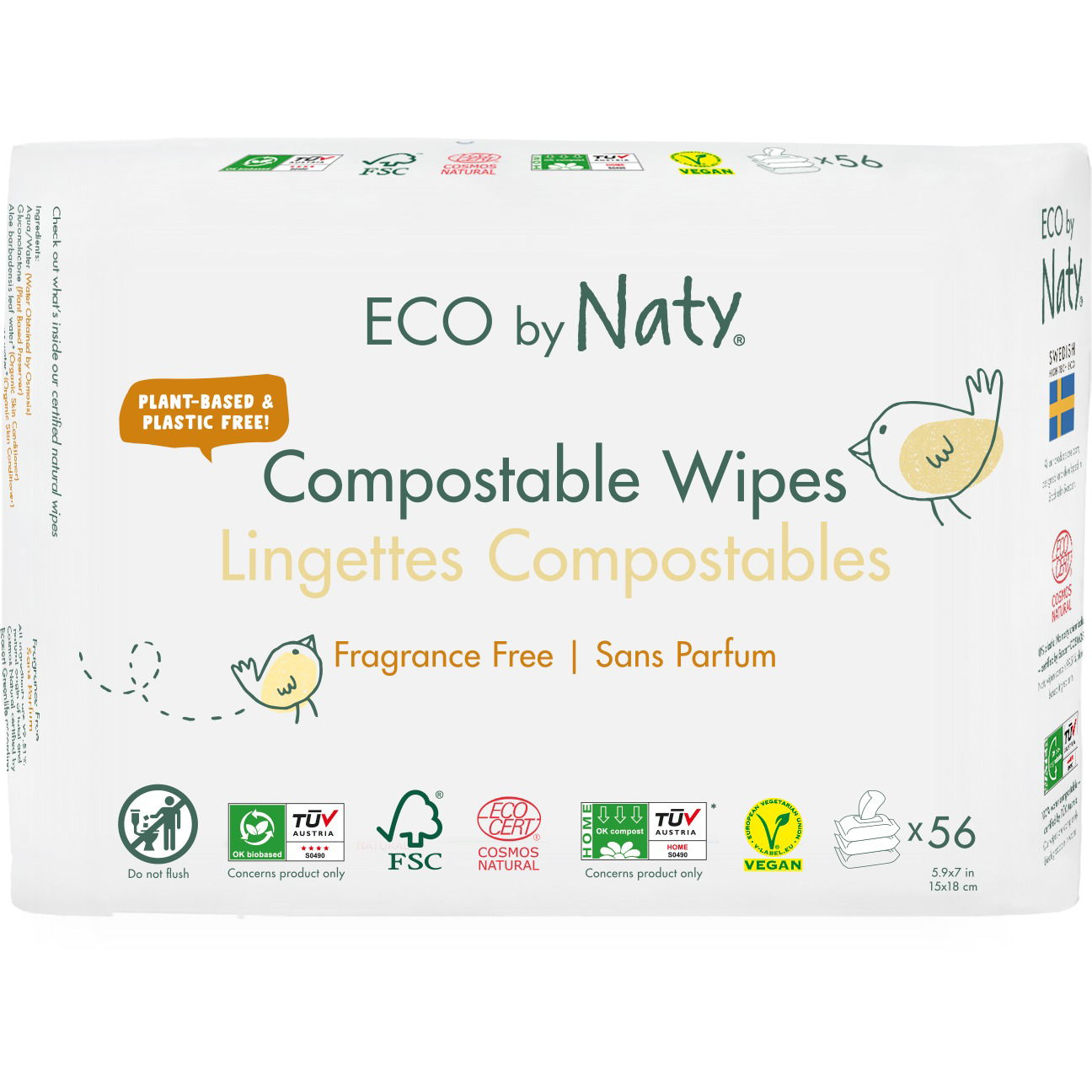 NATY ECO nedves törlőkendők (3× 56 db) (7330933245050)