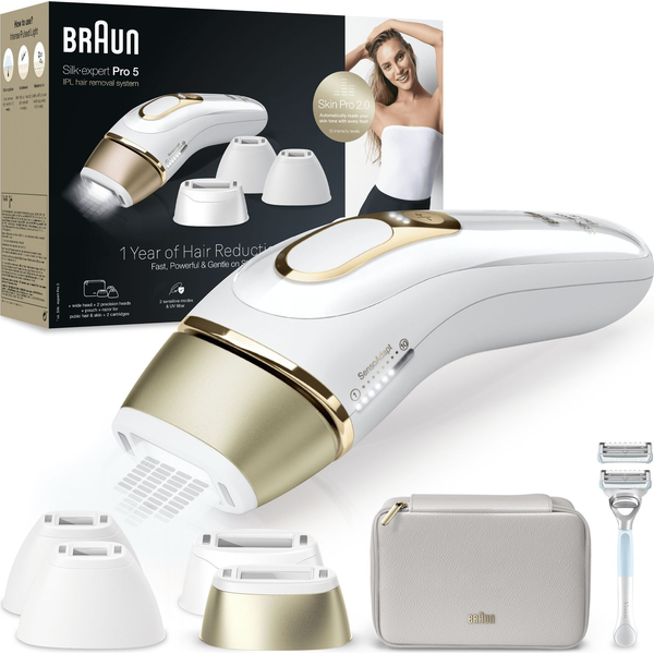 Braun Silk-expert Pro PL5356 Intenst pulserende lys (IPL) Guld, Hvid
