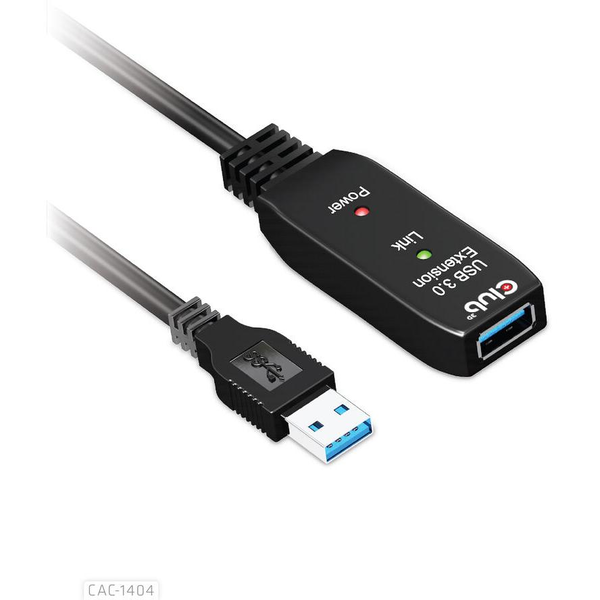 CLUB3D CAC-1404 USB-kabel USB 3.2 Gen 1 (3.1 Gen 1) 5 m USB A Sort
