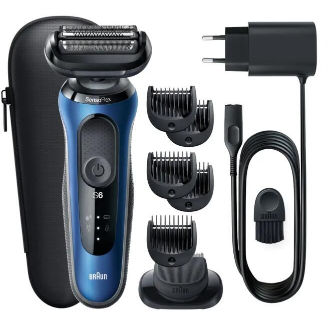Braun Series 6 61-B1500s Szitaborítású vágófejes borotva Vágó Kék (4210201433026)