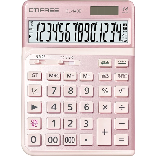 CTIFREE CL-140E PINK ergonómikus számológép (CL-140E PINK)