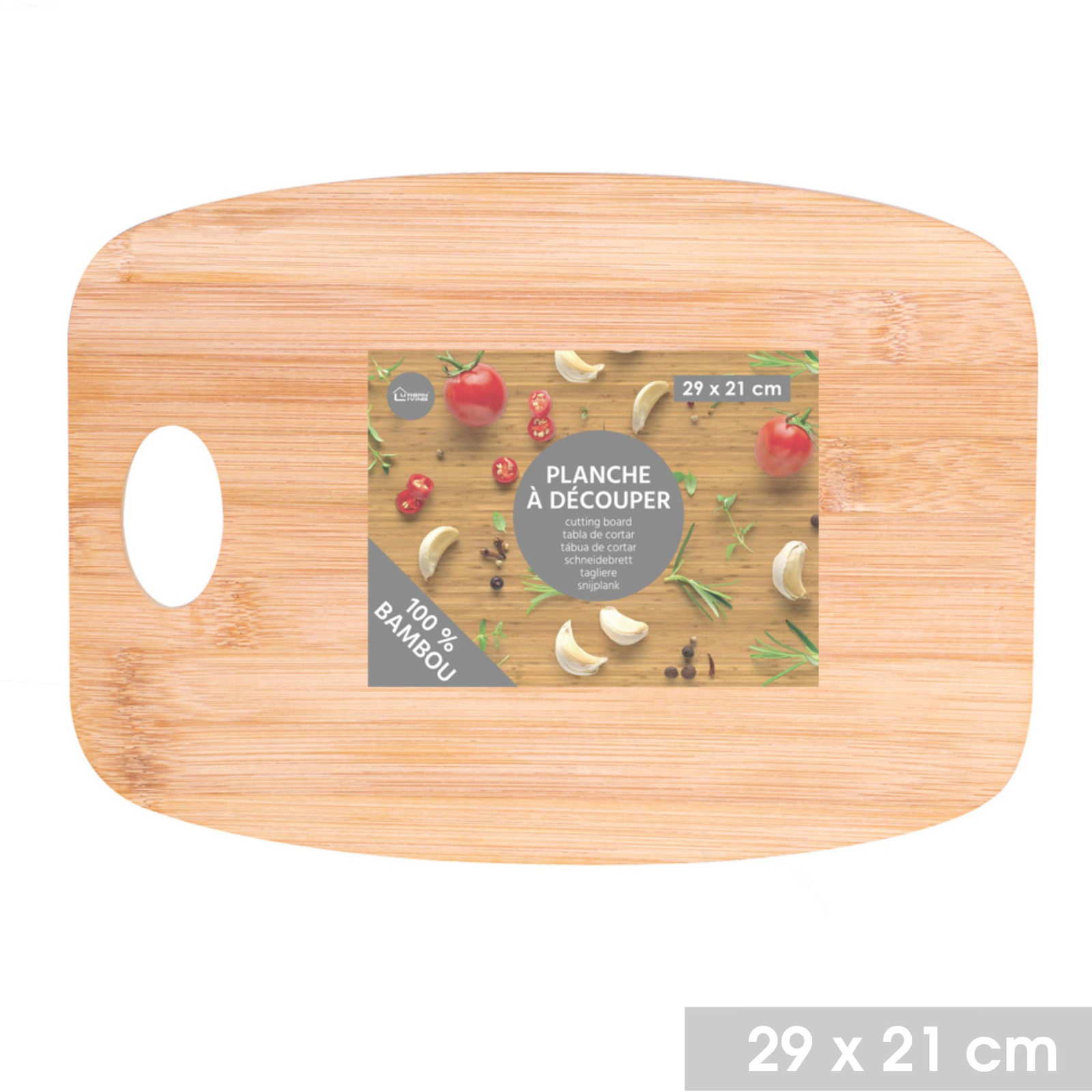 DOCHTMANN bambusz vágódeszka 29 × 21 cm (25516)