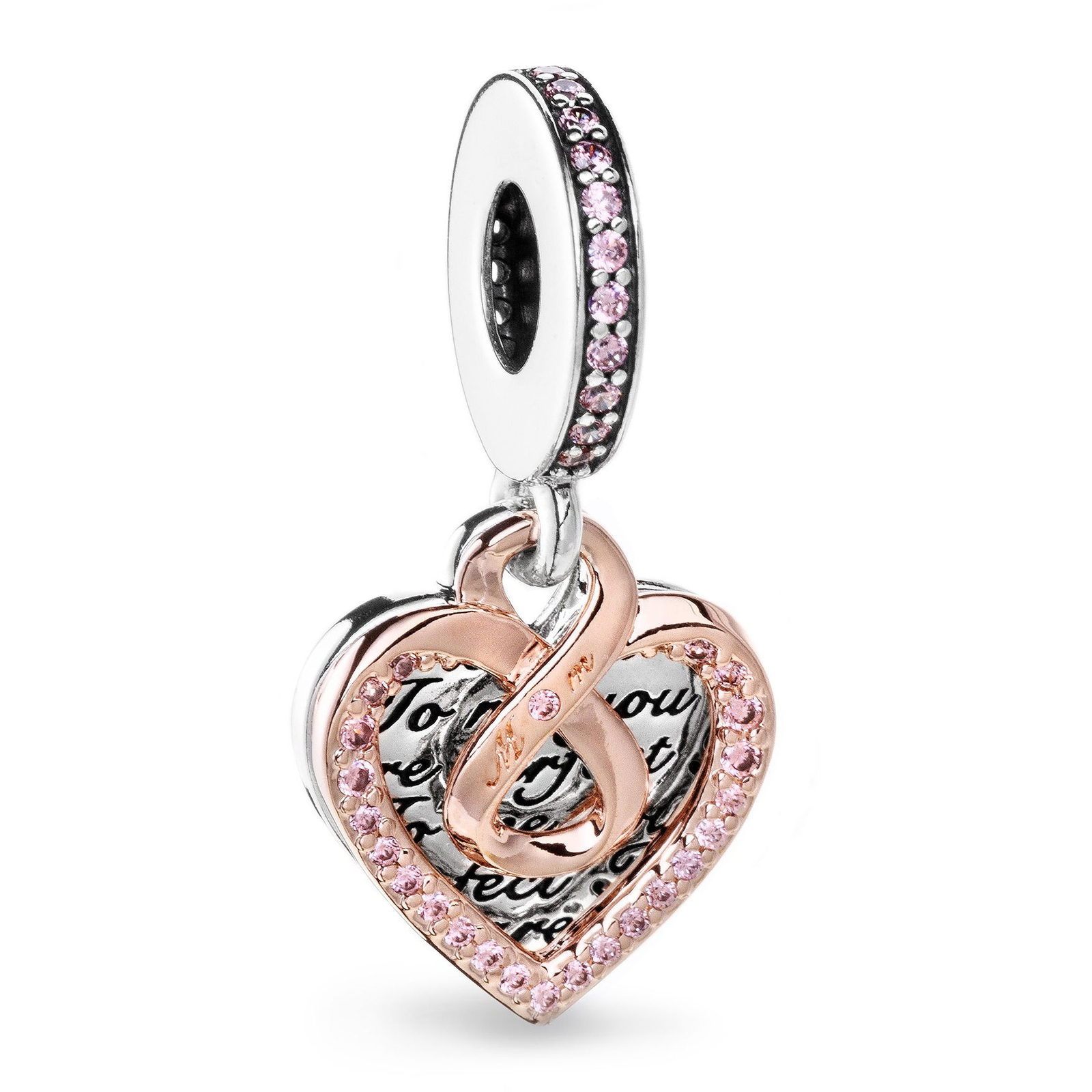 PANDORA Bicolor végtelen szív 782641C01 (Ag 925/1000, 2,6 g) (5700303039794)