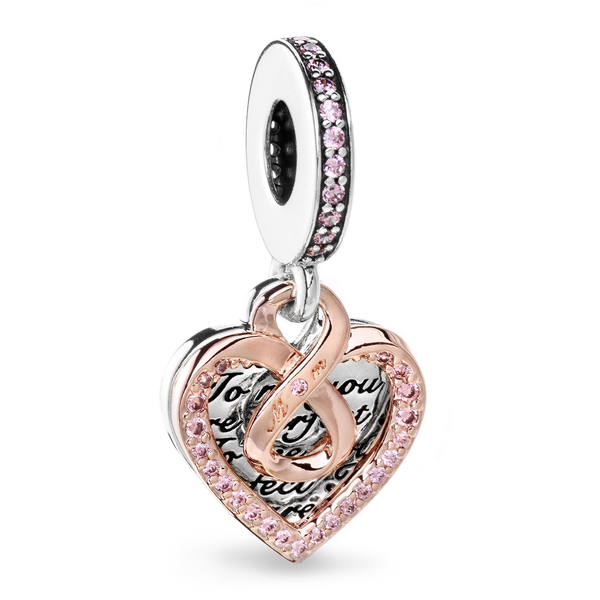 PANDORA Bicolor végtelen szív 782641C01 (Ag 925/1000, 2,6 g)