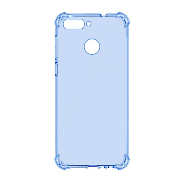 Carcasa din spate din cauciuc/silicon (rezistent la socuri, calcai cu perna de aer) albastru [Huawei P Smart (Enjoy 7S)]
