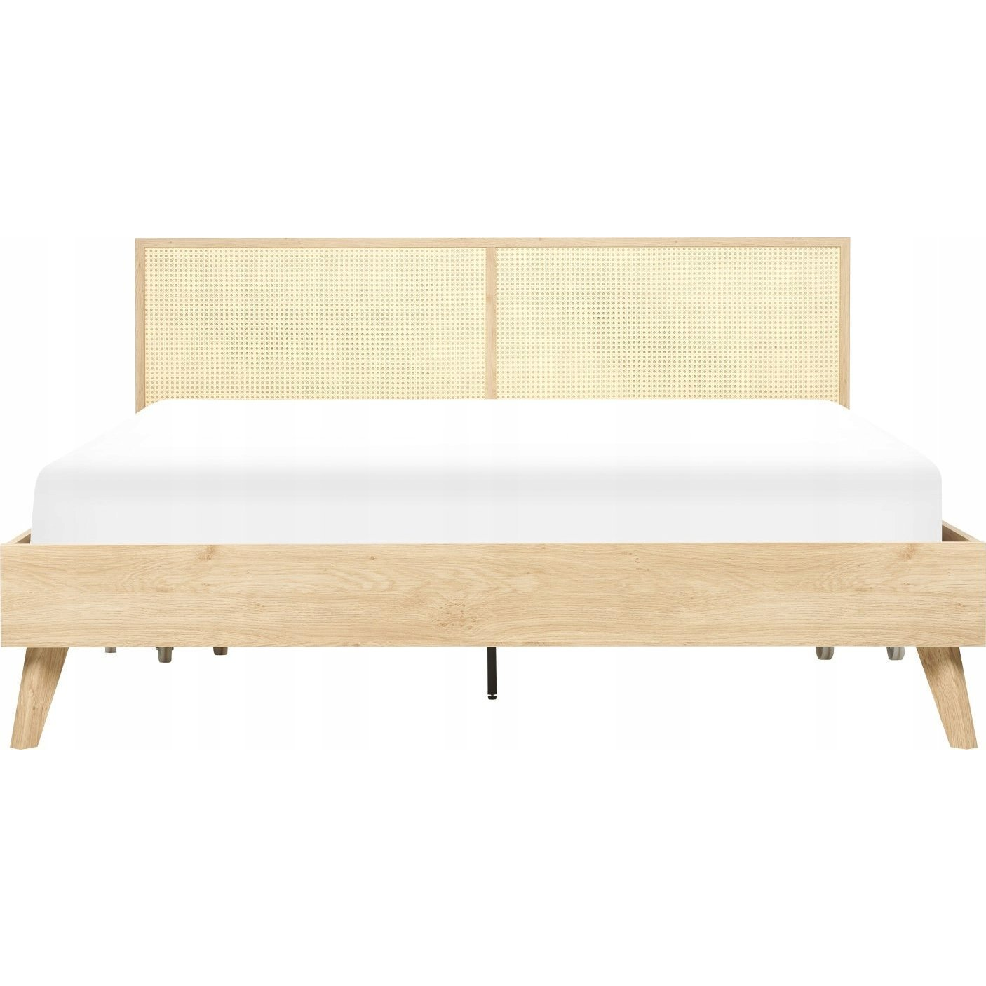 Cama Con Somier Madera Clara 180 X 200 Cm Cabecero Monpazier - Madera Clara