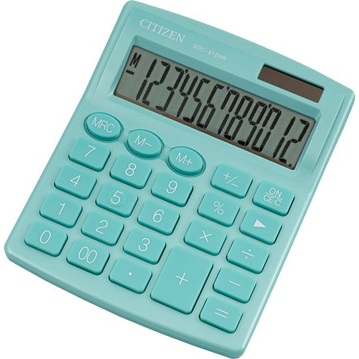 Citizen SDC812NRGNE Irodai Számológép - Zöld (SDC812NRGNE)