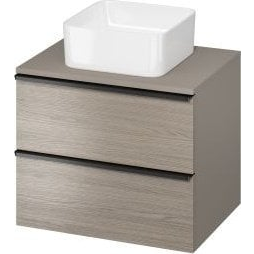 Cersanit S522-023 SZAFKA Z BLATEM VIRGO 60 SZARA UCHW CZARNY // CER.VIRGO-BLAT-60-SZARA-UCH-CZ