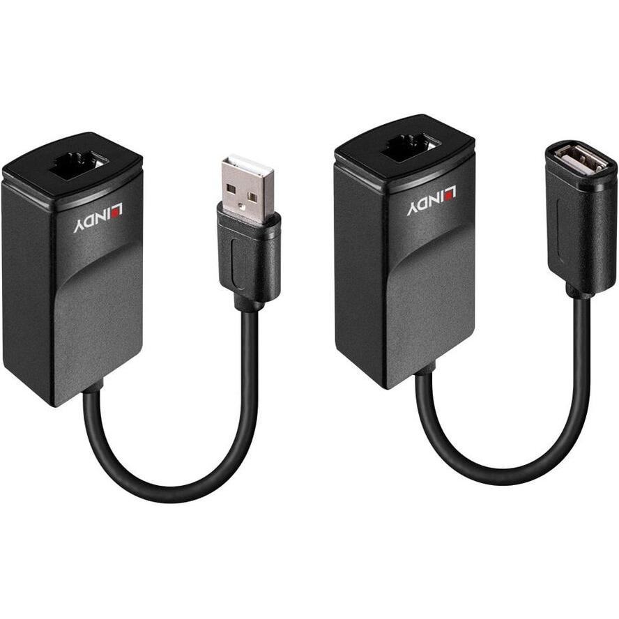 Lindy 43365 hálózati bővítő Hálózati adó- és vevőegység Fekete (43365)