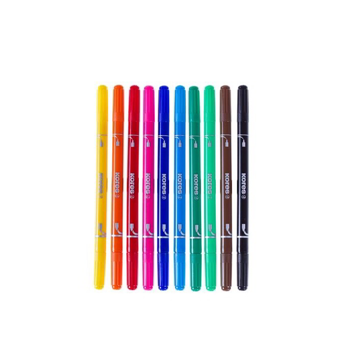 Kores Korellos 2in1 Filctoll készlet - Vegyes színek (10 db / csomag) (29021)