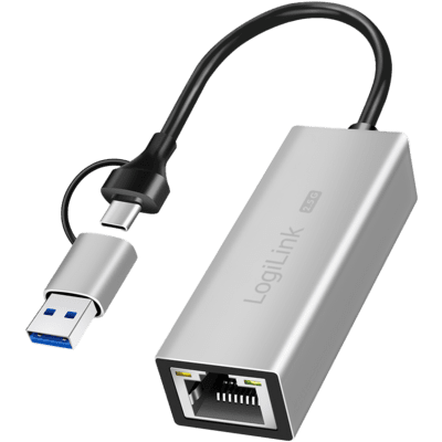 LogiLink USB Adapter, USB 3.1, USB-C to 2.5G Gigabit Ethernet