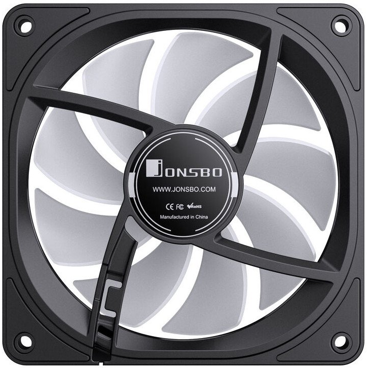 Jonsbo FR-606BR 120mm PWM ARGB Rendszerhűtő ventilátor - Fekete (FR-606BR)