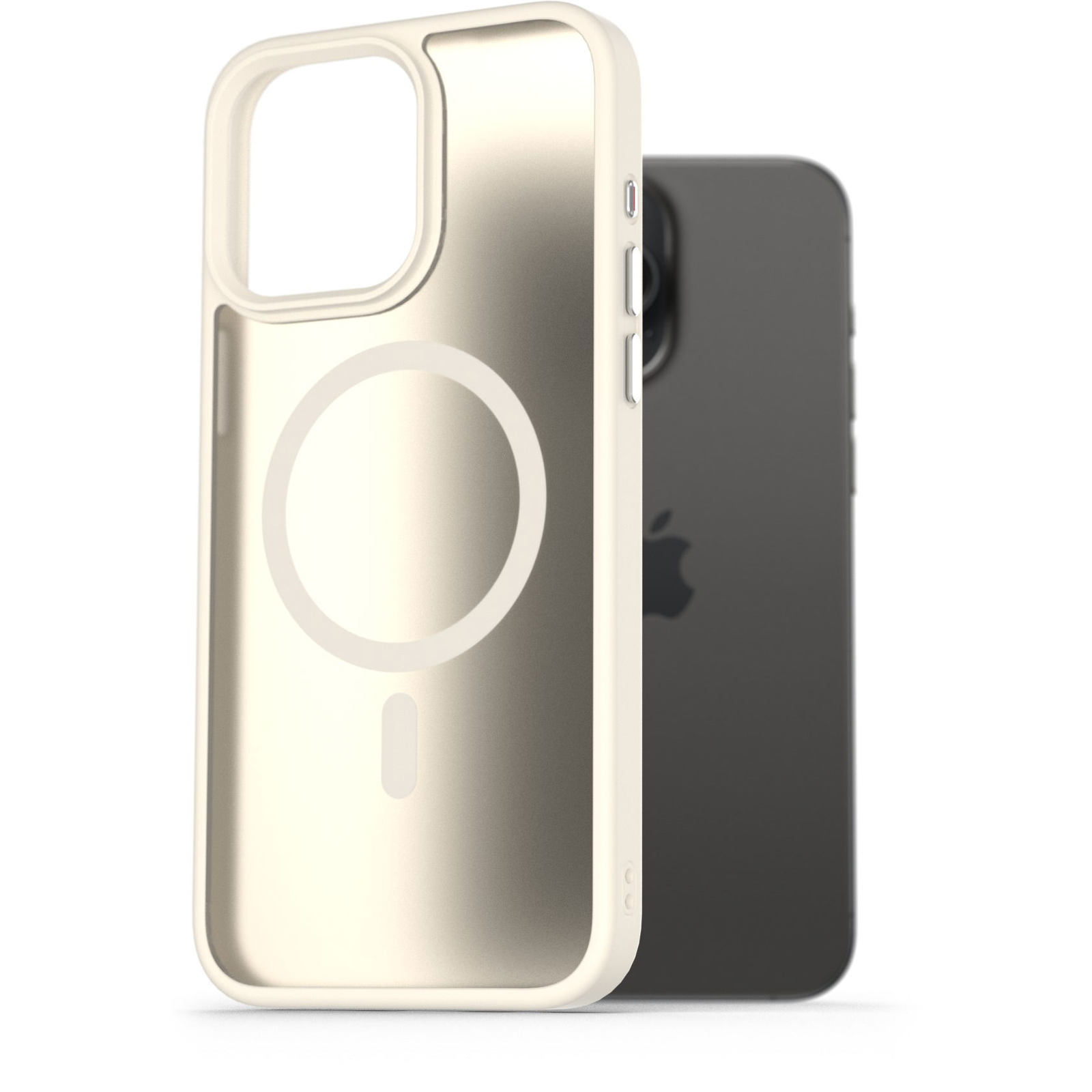 AlzaGuard Matte Case Compatible with Magsafe iPhone 15 Pro Max fehér tok (AGD-PCMM65W)