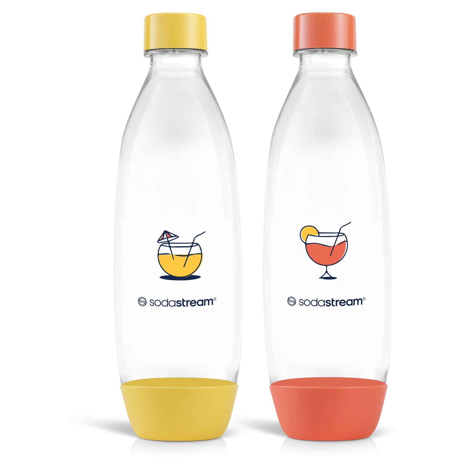 SodaStream BO Fuse Duo Szénsavasító palack 1l Mintás - 2db/csomag (FUSE 2X1L ORANGE/YELLOW)