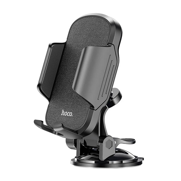 Hoco CA82 autós tartó (tapadókorongos, műszerfalra, szélvédőre, automata, 4.5-6.5" méret) FEKETE (CA82_B) (CA82_B)