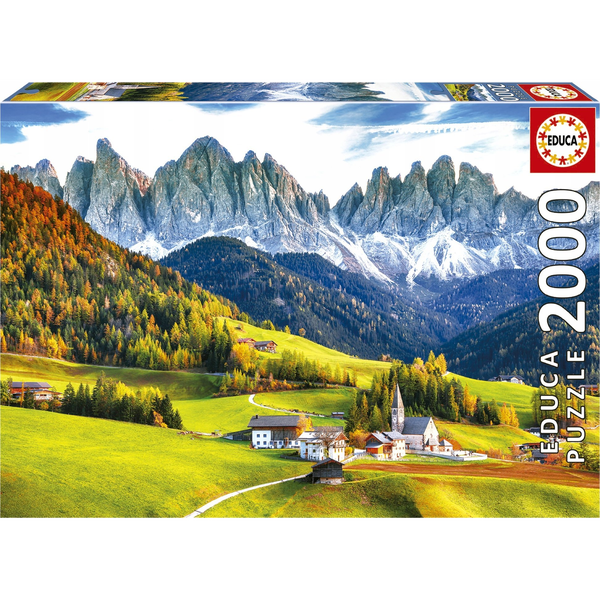 Educa - Otoño En Las Dolomitas | Puzzle De 2000 Piezas. Medida Aproximada Una Vez Montado: 96 X 68 Cm. Incluye Cola Fix Puzzle Para Colgarlo Una Vez Finalizado El Montaje. +14 Años (19566)