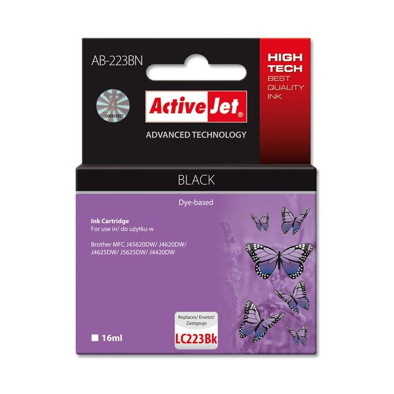 ActiveJet (Brother LC223BK) Tintapatron Fekete (AB-223BN)