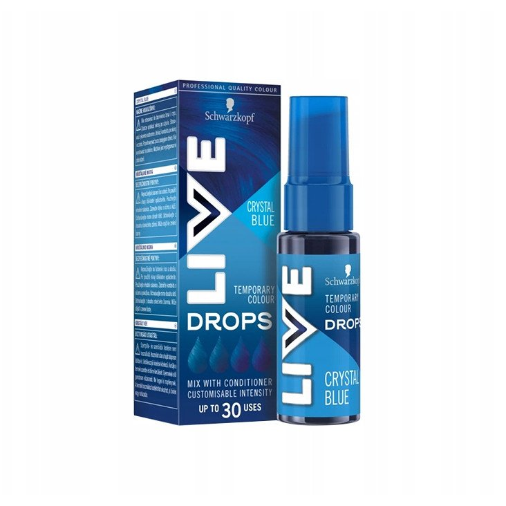 SCHWARZKOPF LIVE Drops Křišťálově modrá 30 ml (9000101720495)