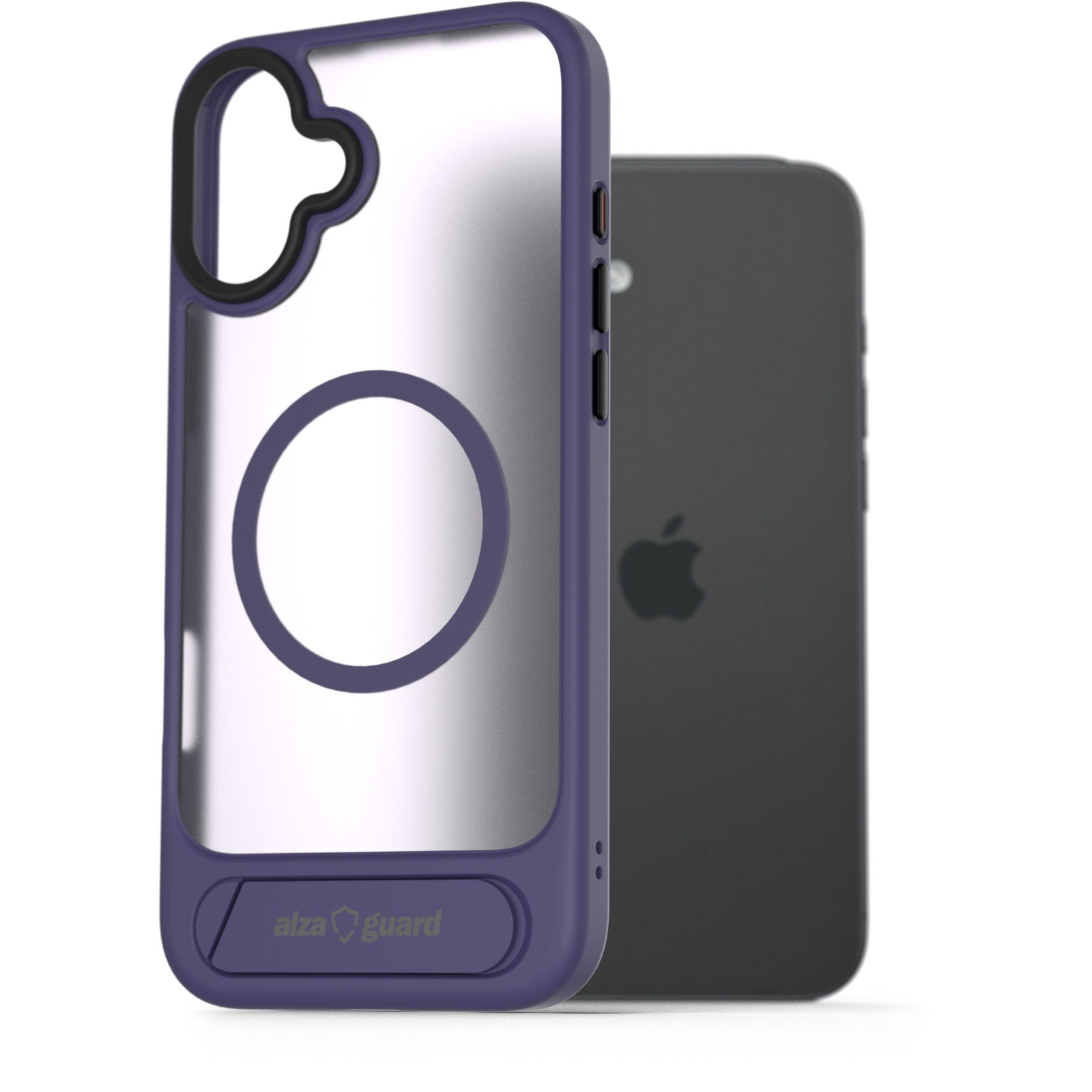 AlzaGuard Matte Case with Stand Compatible with MagSafe for iPhone 16 Plus lila tok (AGD-PCH000112U)