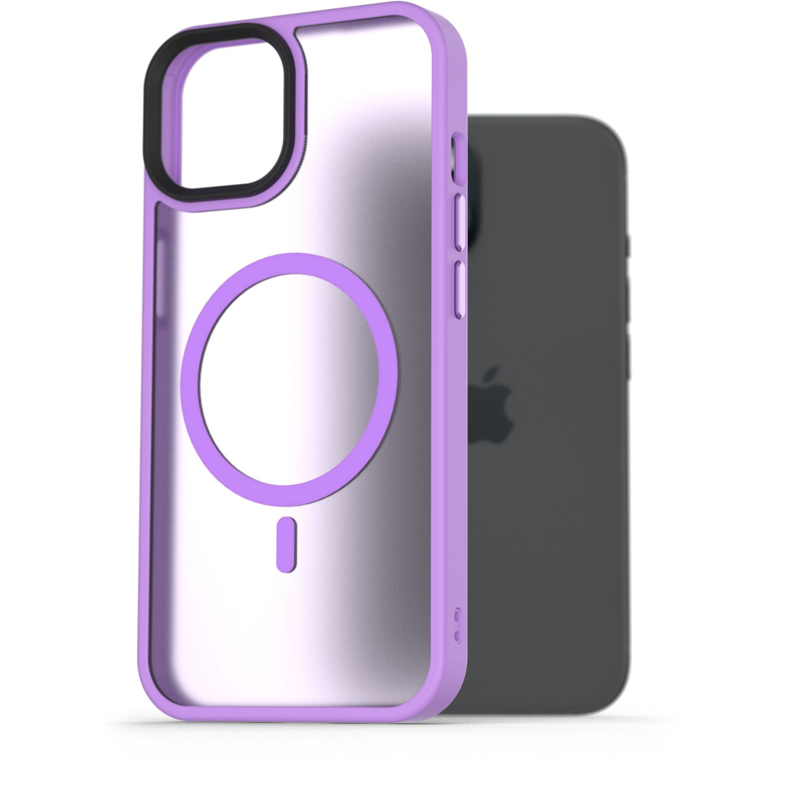 AlzaGuard Matte Case iPhone 15 MagSafe világoslila tok (AGD-PCMM5V)