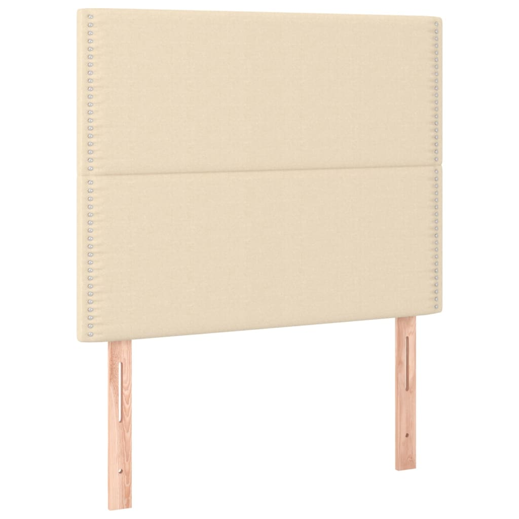 2 db krémszínű szövet fejtámla 80 x 5 x 78/88 cm (3116171)