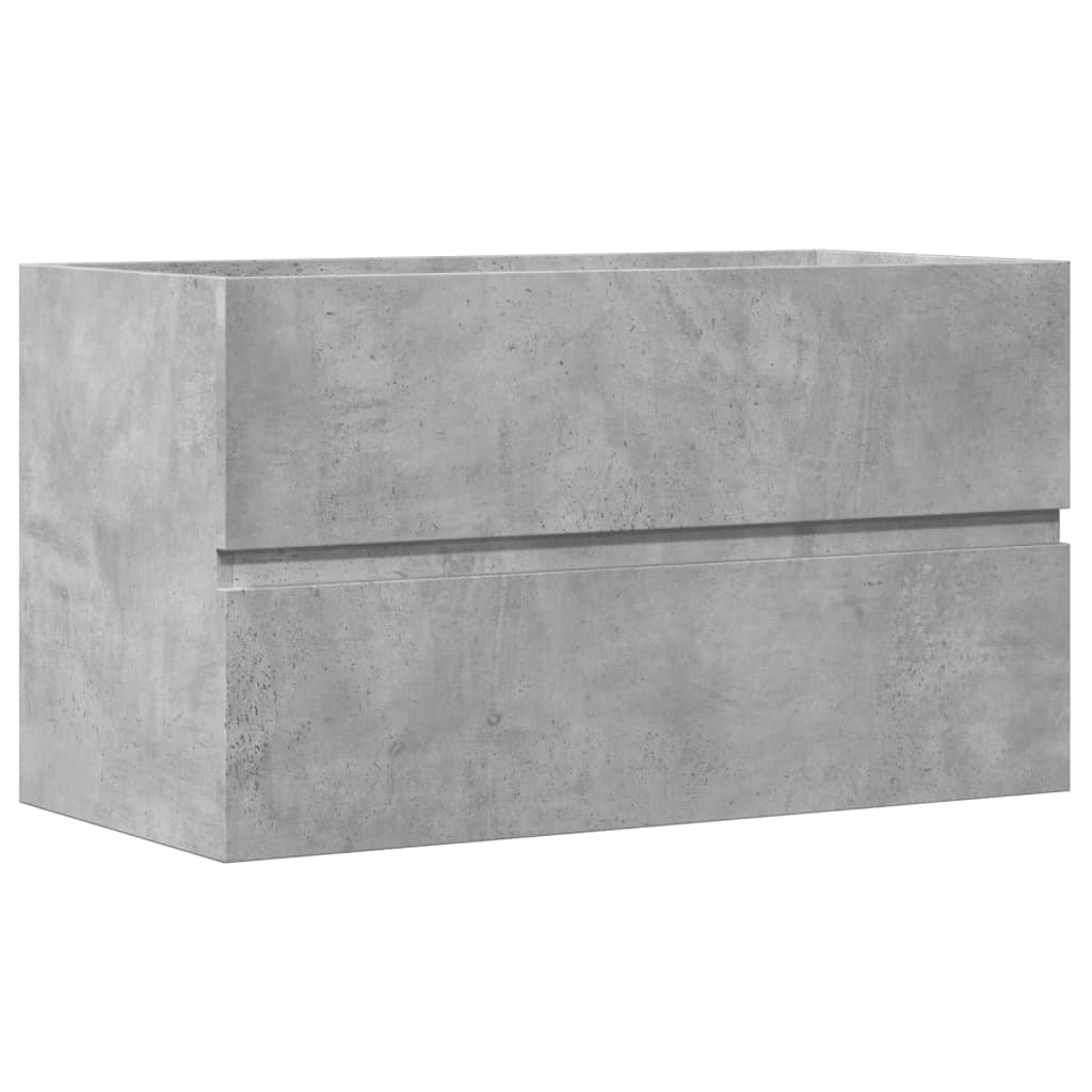 betonszürke forgácslap mosdószekrény 90 x 38,5 x 45 cm (856248)