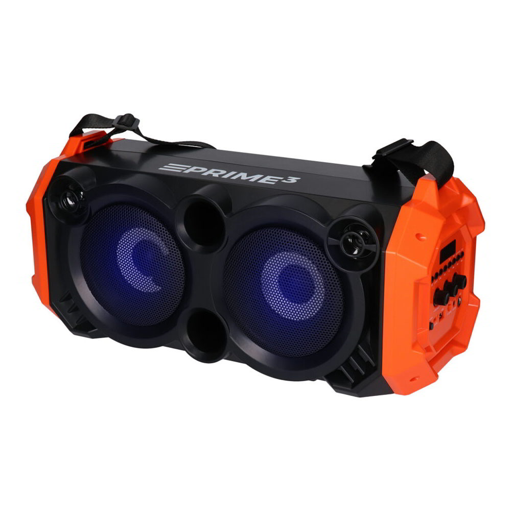 PRIME3 APS31 "SLAM!" Hordozható bluetooth hangszóró karaoke funkcióval - Fekete/Narancssárga (PRIME3 APS31)