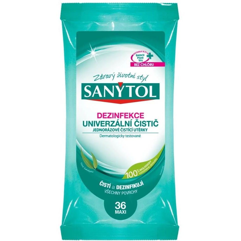 Sanytol tisztítókendő eukaliptuszillattal 36db (3045206312257) (3045206312257)