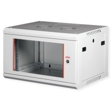 ROLINE Wandgeh�use Basic Plus 48,26cm 19-Zoll 6HE 600x450 BxT grau