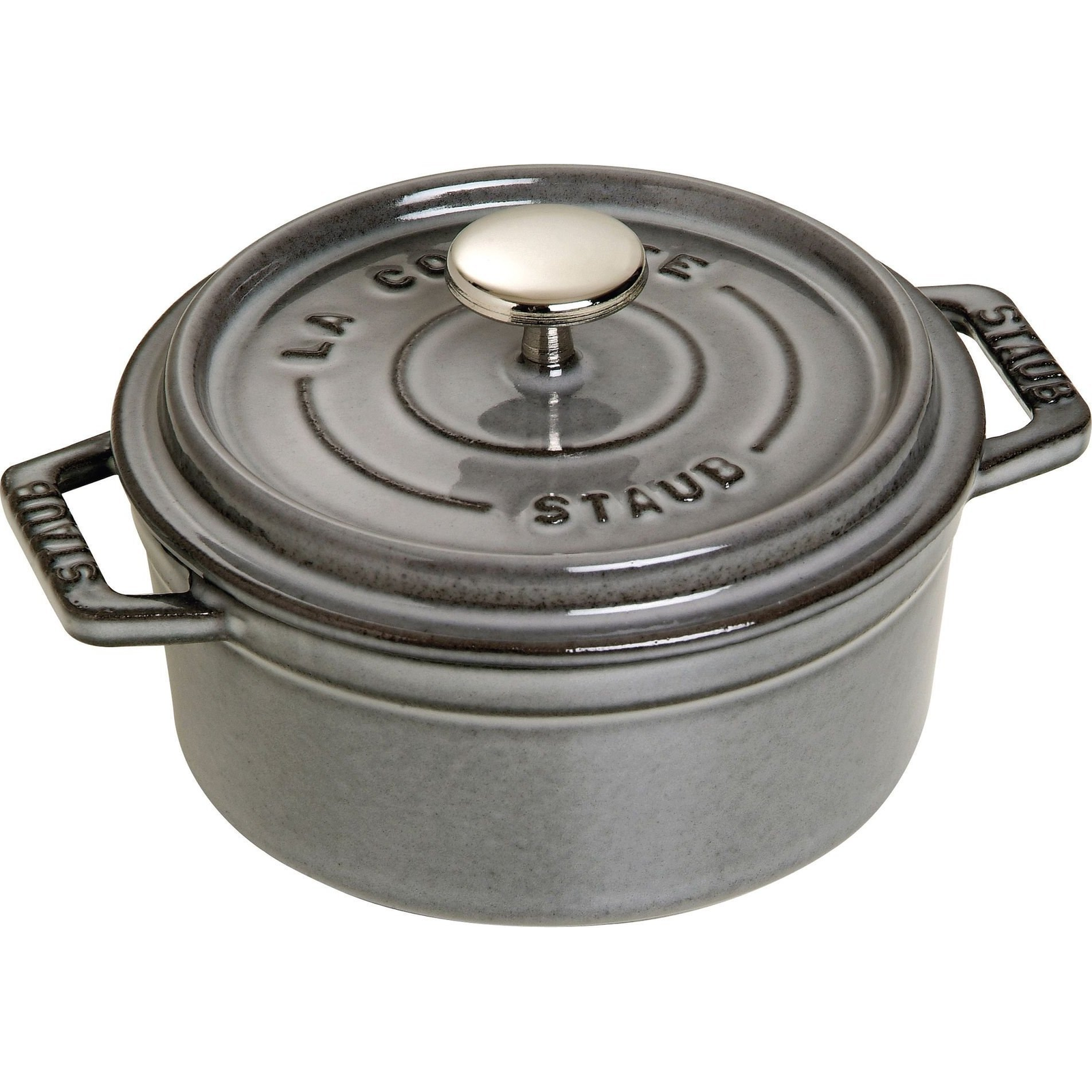 Staub Cocotte Öntöttvas Fazék Fedővel Ø 12cm 0,8L - Szürke (40509-474-0)