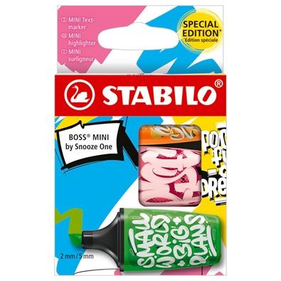 Stabilo BOSS MINI by Snooze One szövegkiemelő 3db-os szett (07/03-71) (07/03-71)