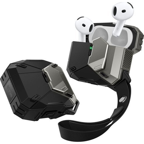 Puzdro s flipom Supcase pre Apple AirPods 4, čierne