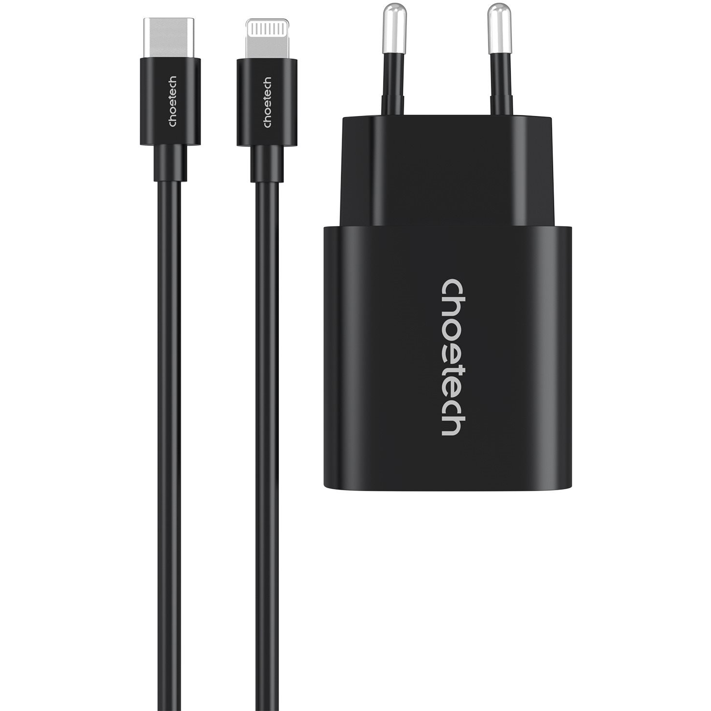 Choetech PD20W Type-C Wall Charger+ MFI Type-C to Lightening Cable (PD5005-CL-BK)