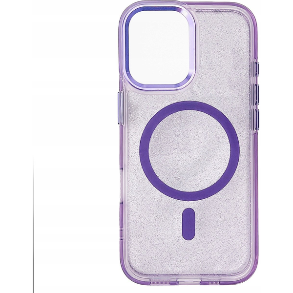 Funda Con Purpurina Para Magsafe Funda Con Purpurina Para Iphone 16 Plus, Color Morado