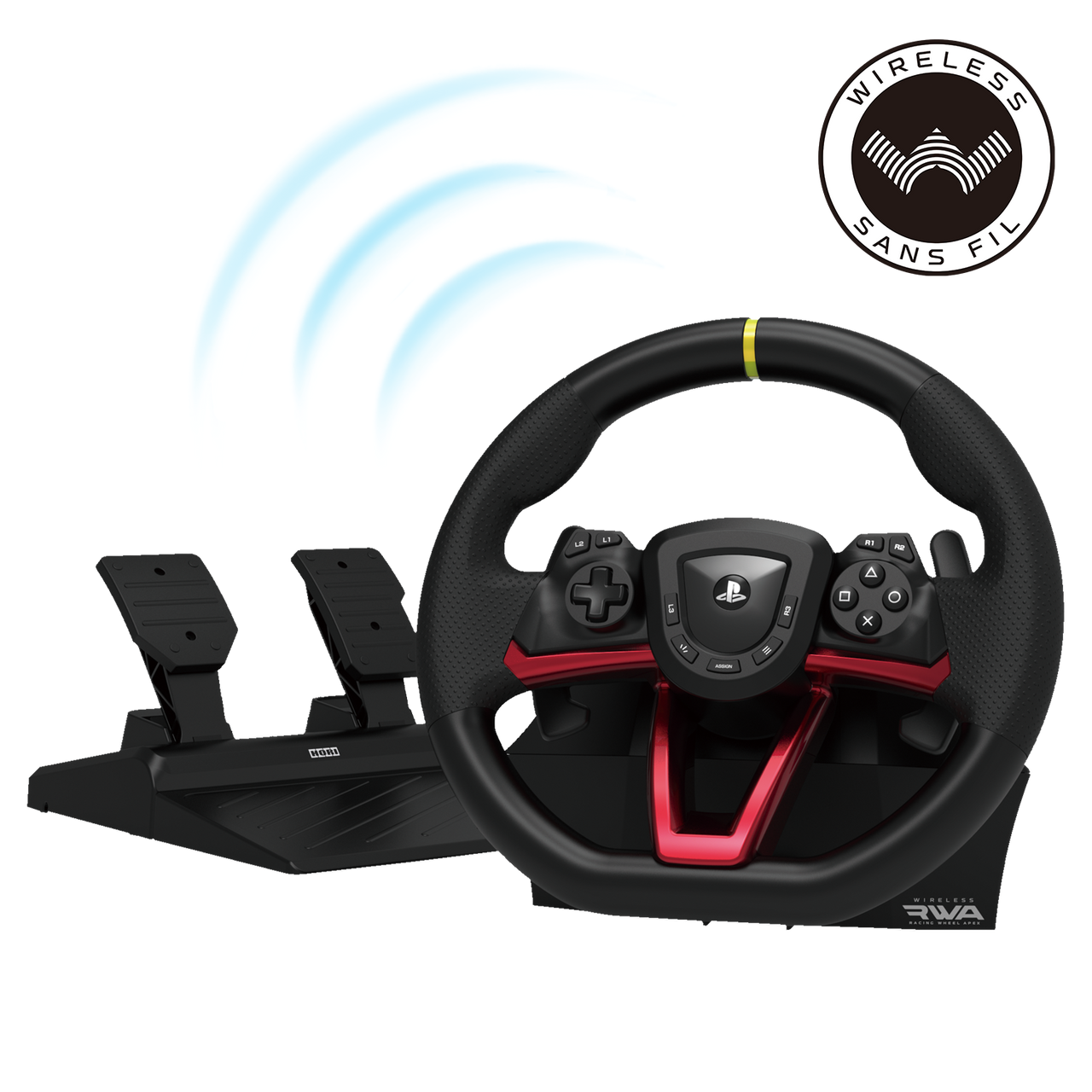 HORI Wireless Racing Wheel APEX Kormány + Pedál - Fekete (PC / PS4 / PS5) (SPF-022U)