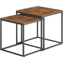  Leobert Stolik kawowy kwadrat 2szt - rustykalny / nogi czarne