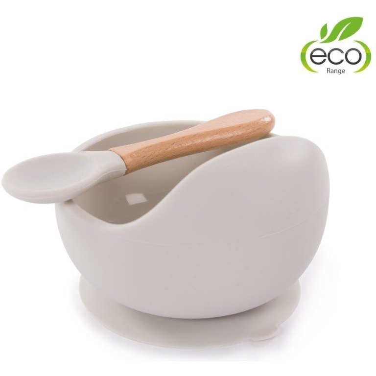 Bo Jungle Szilikon tál tapadókoronggal és szürke (5407010490961)