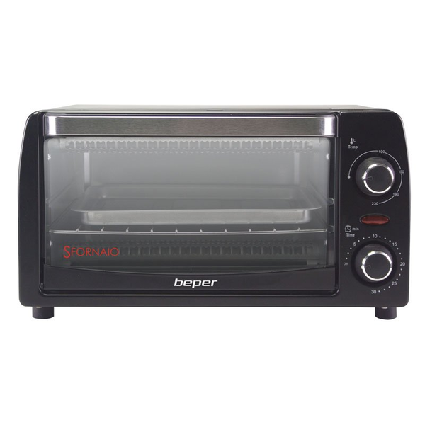 Beper 90.882 Elektromos mini sütő 12L 1050 Watt - Fekete