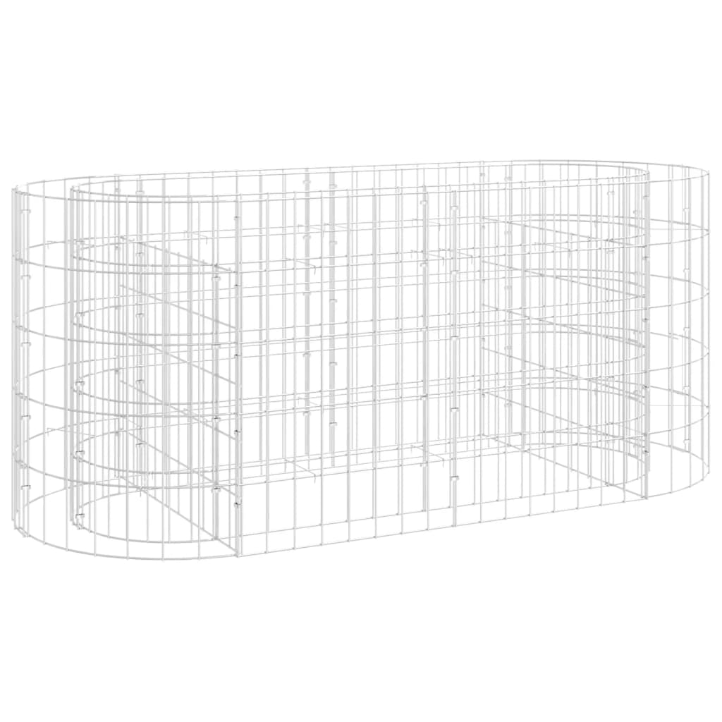 horganyzott vas gabion magaságyás 120 x 50 x 50 cm (152024)