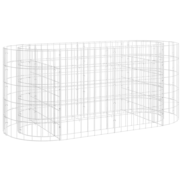 horganyzott vas gabion magaságyás 120 x 50 x 50 cm