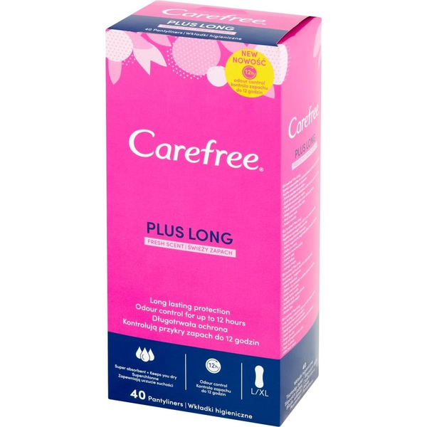 Carefree tisztasági betét 40 db Plus Long Fresh (3574661500324)