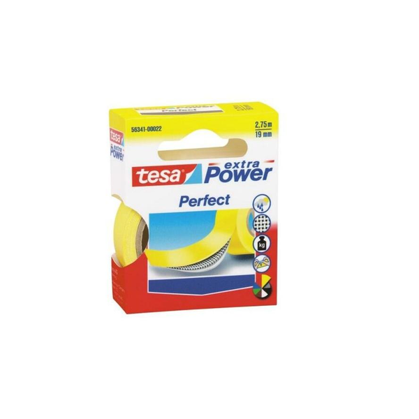 Tesa extra Power Perfect Gewebeband 2,75m 19mm gelb (56341-00030-03)